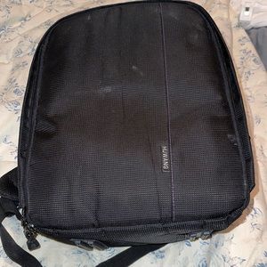 DSLR Camera backpack black with purple inside